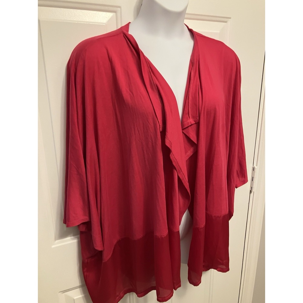 NATORI‎ Raspberry Pink Red Size Large Cardigan Jacket Women's